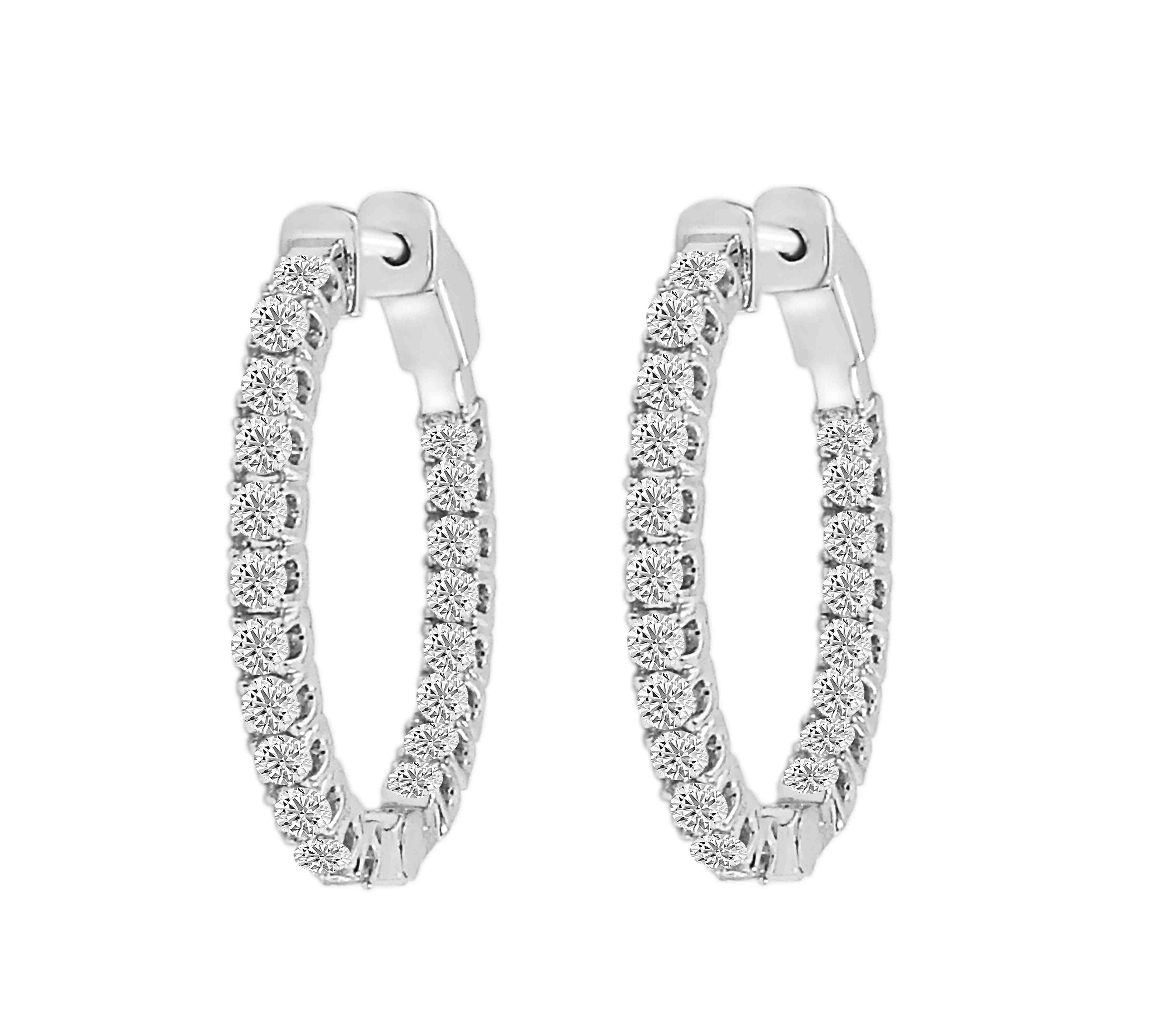 Huggie Hoop Inside Outside Lab Created Diamond Earrings ER30A150MM26